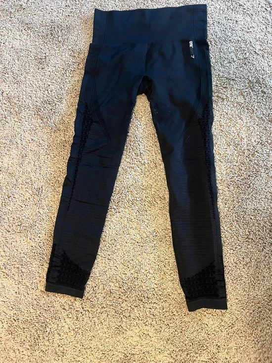 Gymshark Black Seamless High-Waist Leggings - Picture 1 of 4